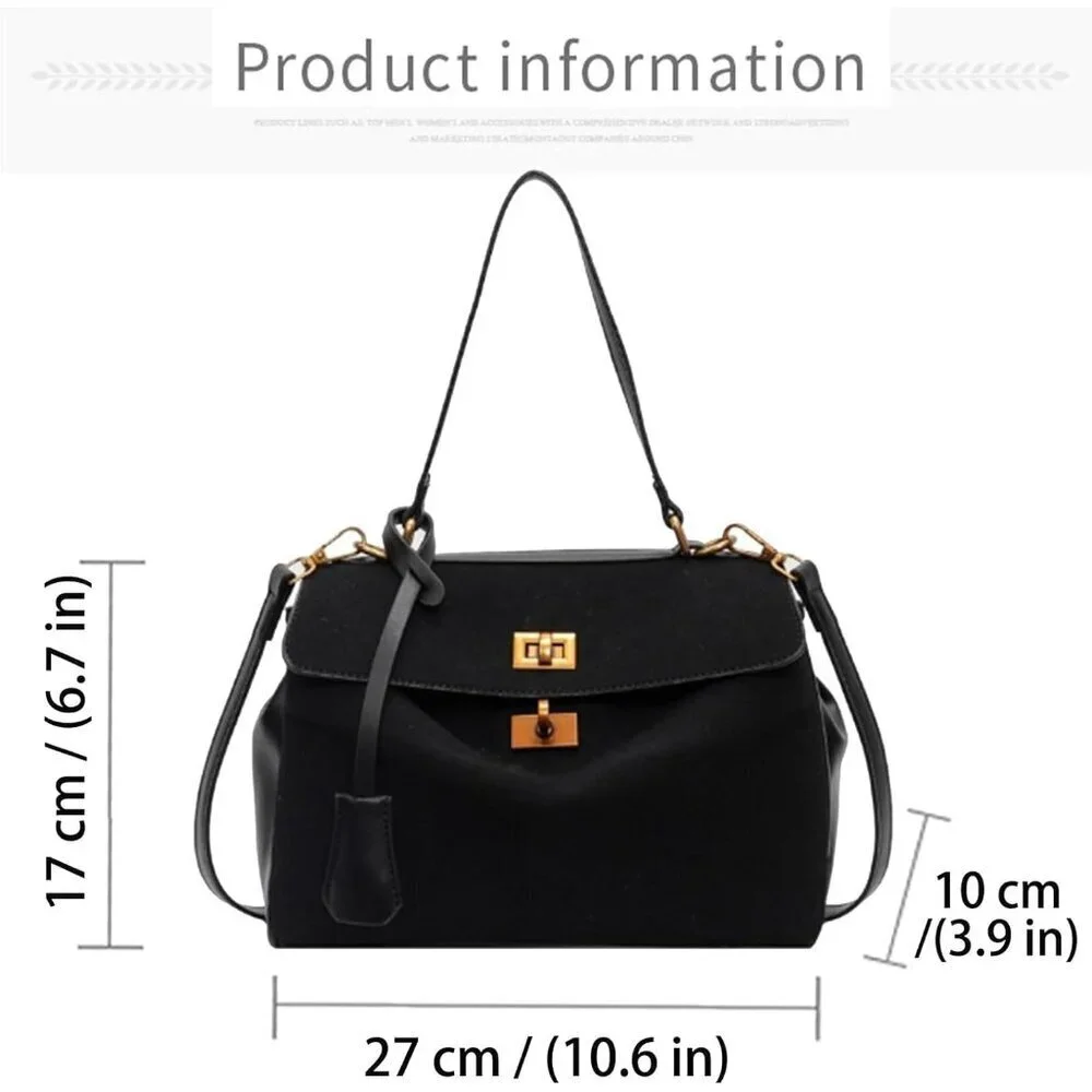 Women's Vintage Top Handle Purse Leather Crossbody Satchel Bag for Women